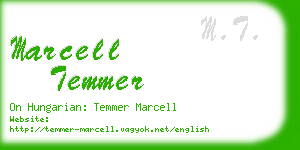 marcell temmer business card